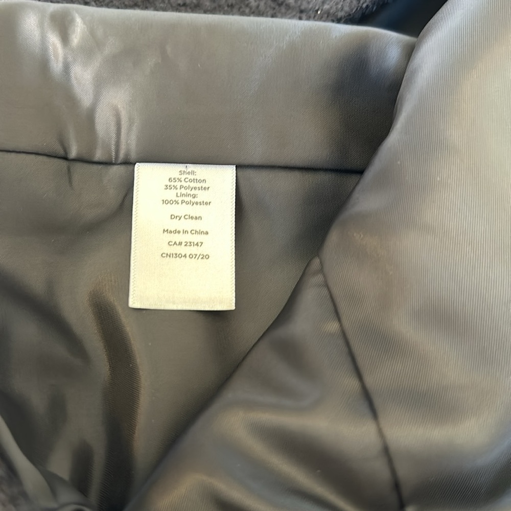 Talbots Black Tweed Button Front Collared Blazer … - image 6